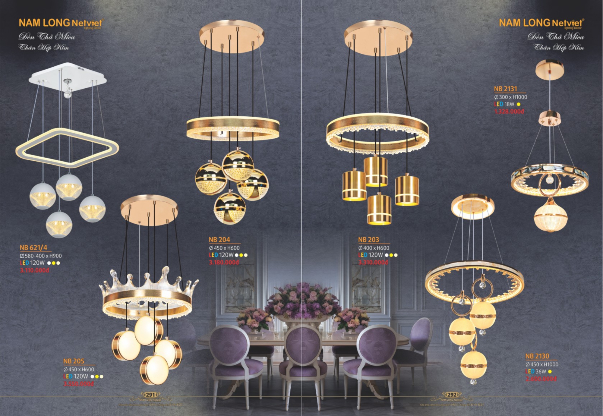 Bảng giá đèn trang trí Nam Long